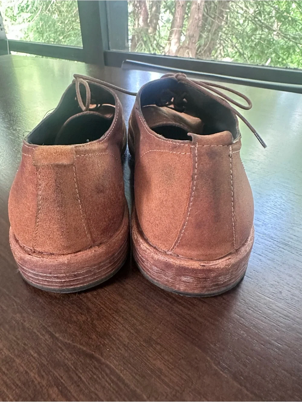 MOMA Italy Men's Brown Suede Lace Up Dress Shoes 43 10